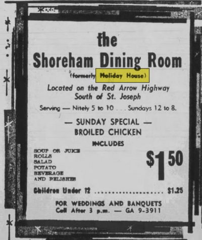 Holiday House (Shoreham Dining Room) - Feb 20 1965 Changed Name (newer photo)